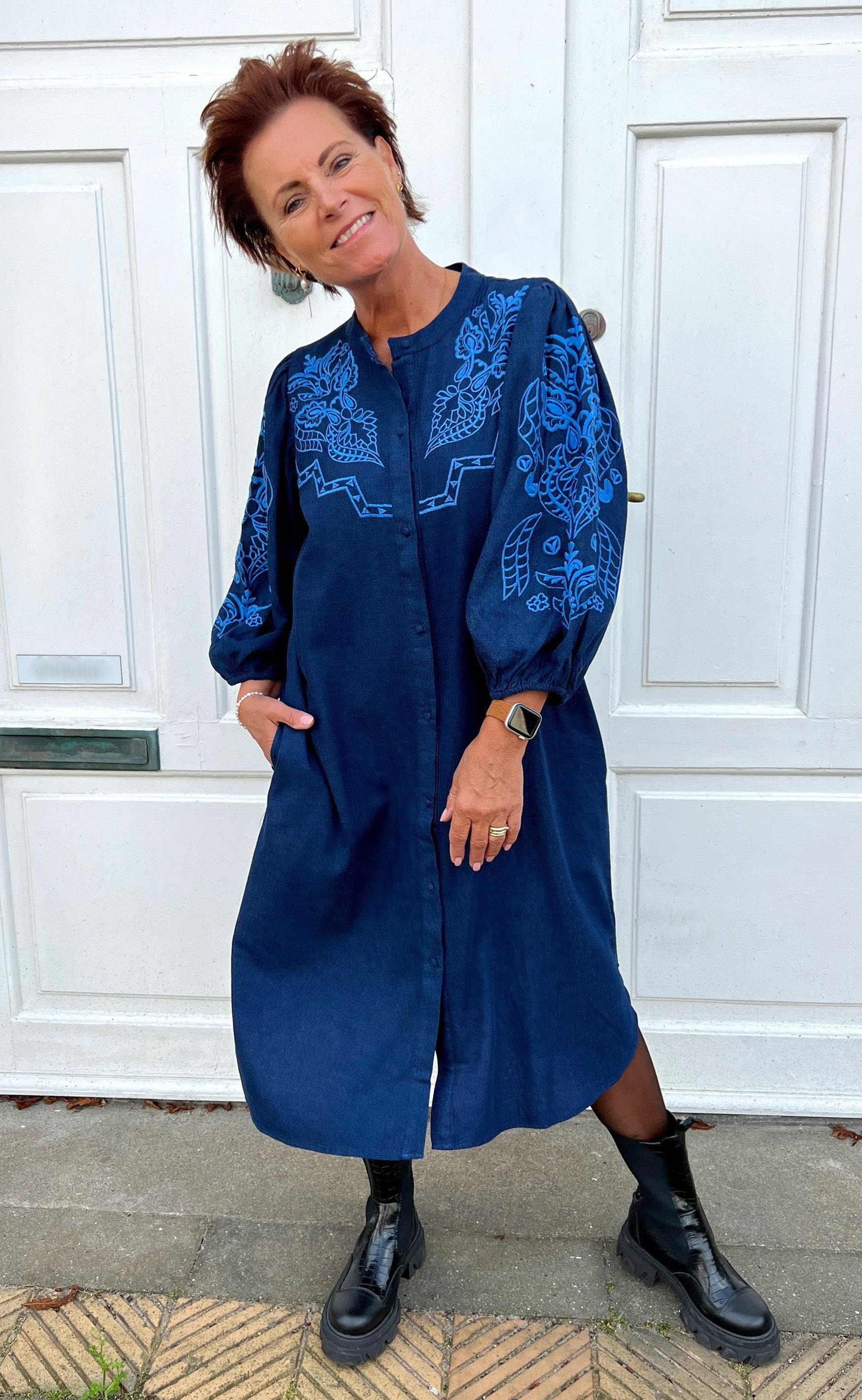 Black Colour Kjole - Fiona - Denim
