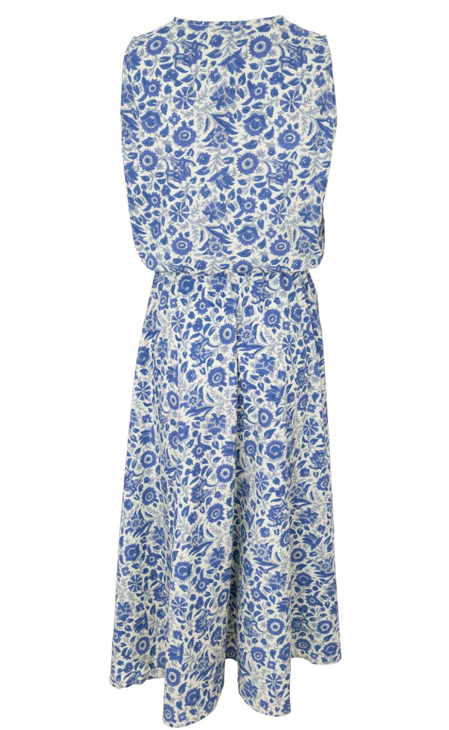 Black Colour Kjole - Flora Summer - Royal Blue