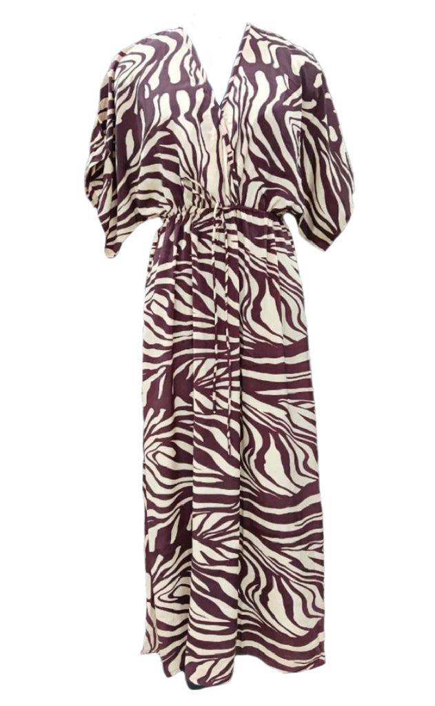 Black Colour Kjole - Luna - Berry Zebra