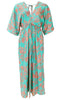Black Colour Kjole - Luna Double V-Neck - Green Lotus