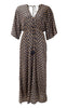Black Colour Kjole - Luna Double V-Neck - Savannah Grey