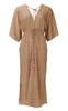 Black Colour Kjole - Luna Double V-Neck - Savannah Latte