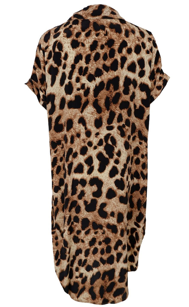 Black Colour Kjole - Luna Kaftan - Golden Leopard