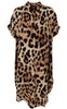 Black Colour Kjole - Luna Kaftan - Golden Leopard