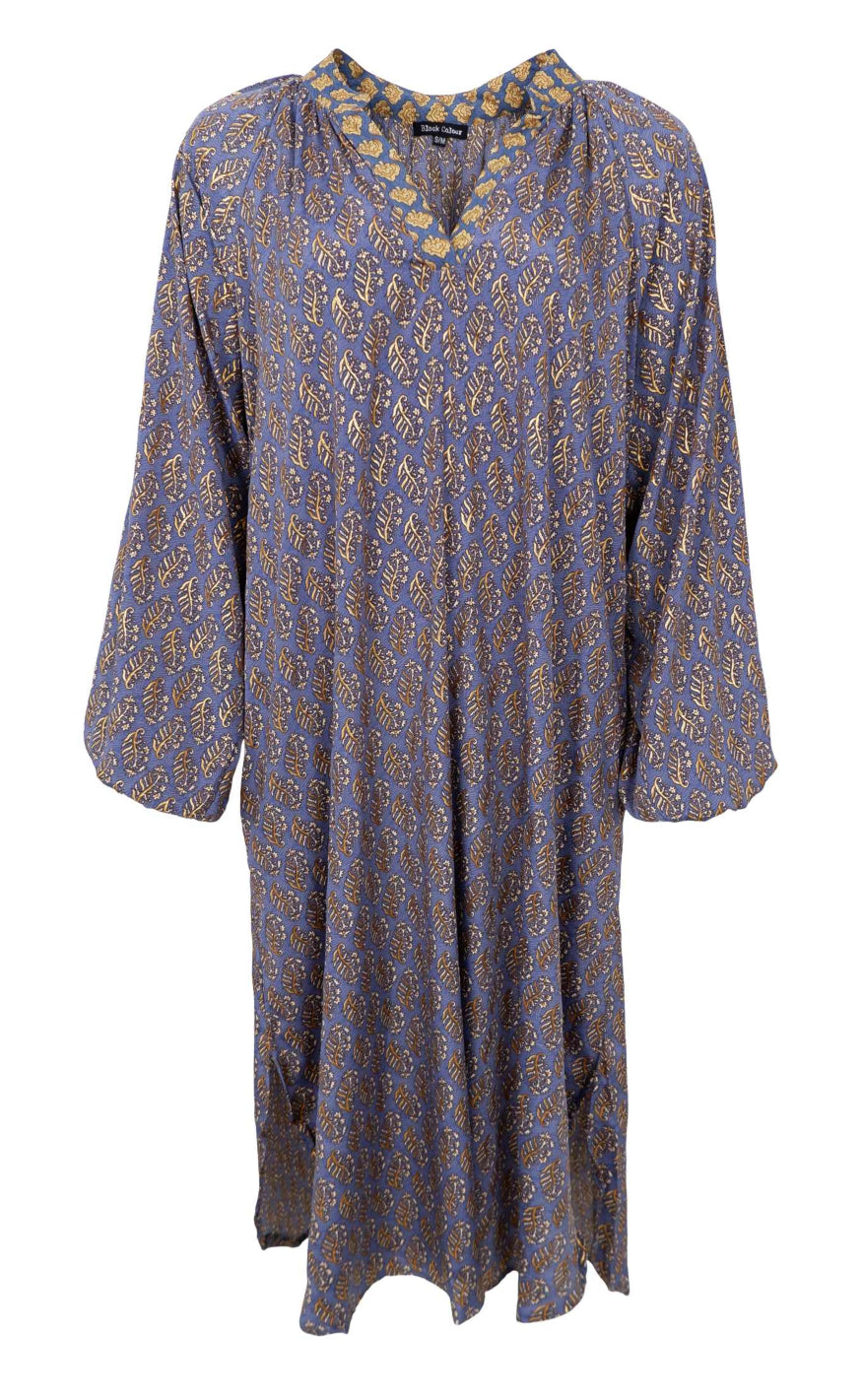 Black Colour Kjole - Luna Nelly - Blue Mist Multi