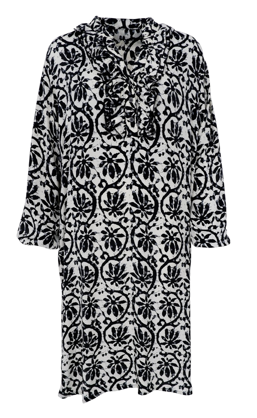 Black Colour Kjole - Luna Ruffle - Black Lily