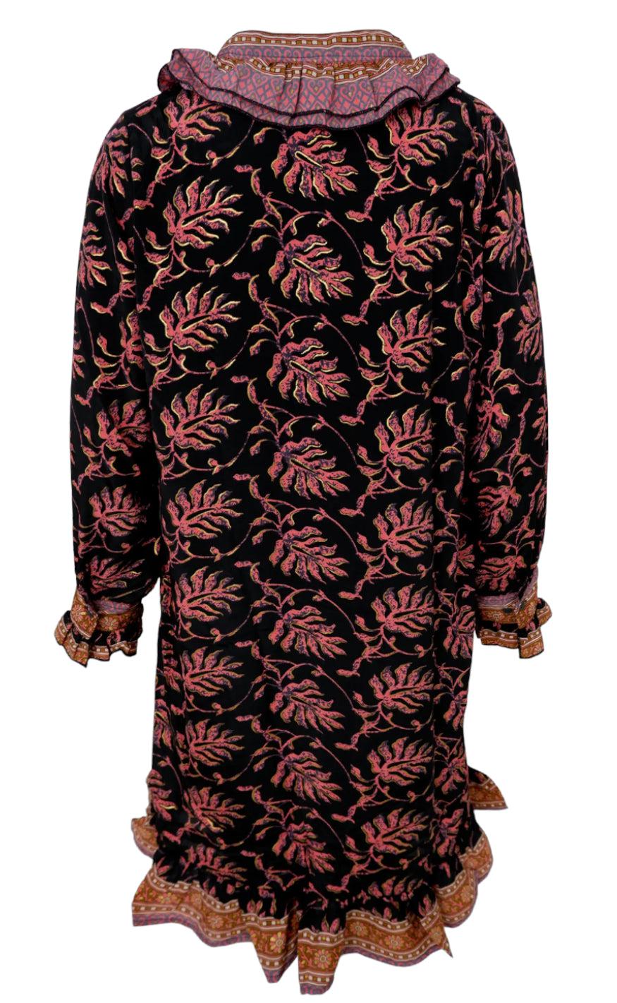 Black Colour Kjole - Luna Ruffle - Black Oak