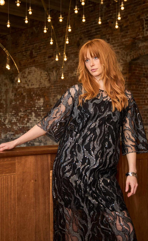 Black Colour Kjole - Maggie - Black Silver