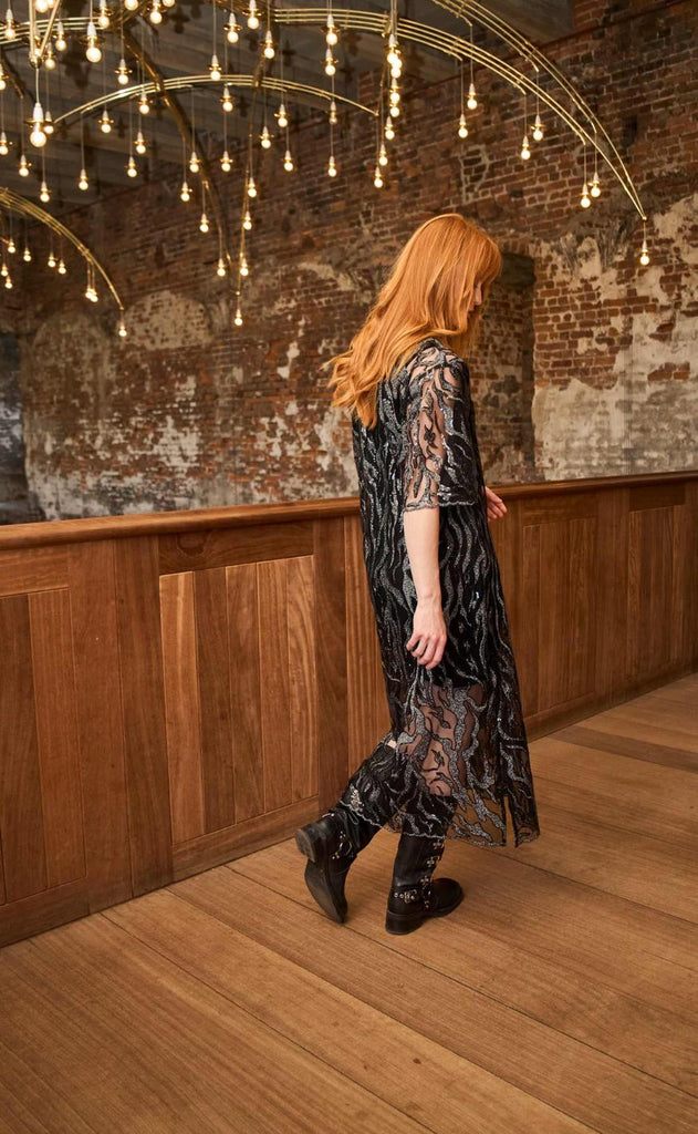 Black Colour Kjole - Maggie - Black Silver