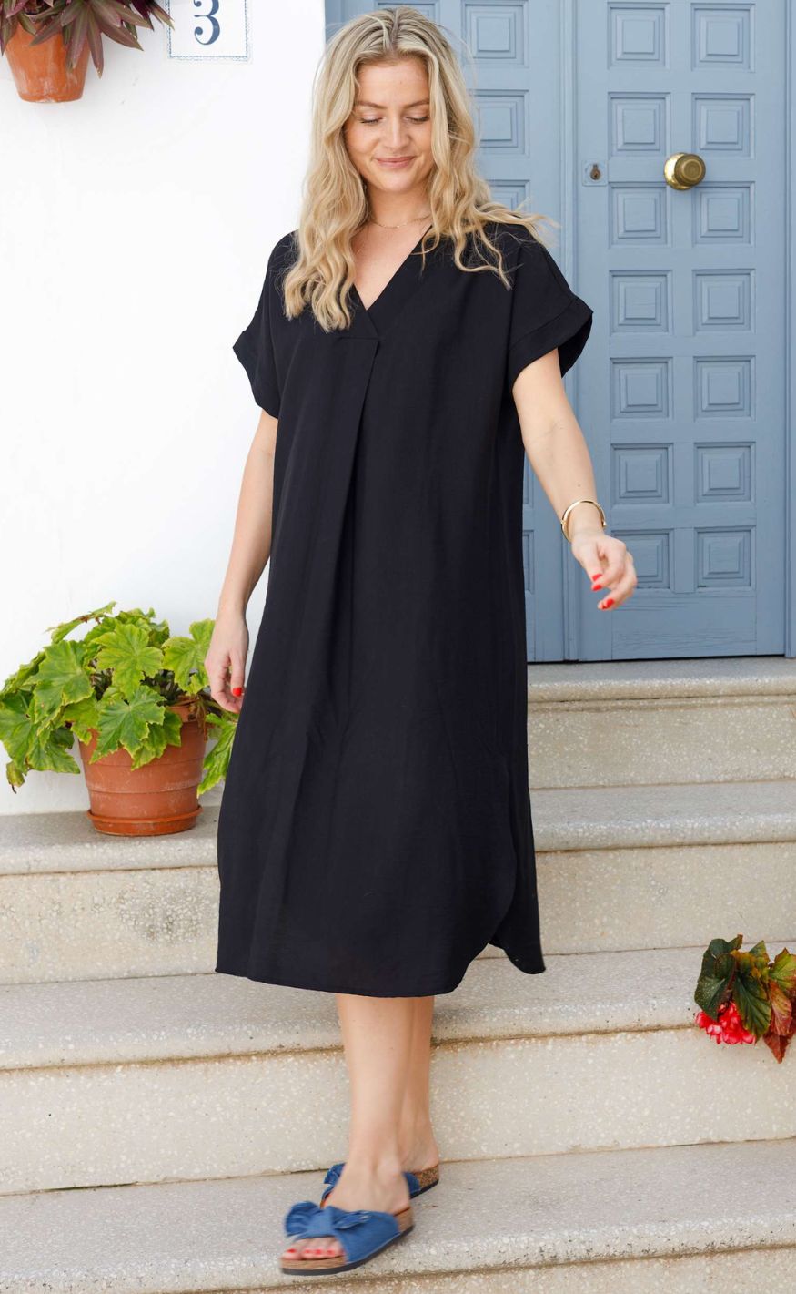 Black Colour Kjole - Samos - Black