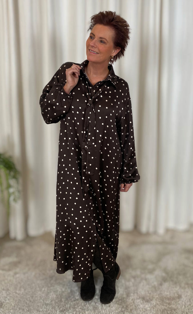 Black Colour Kjole - Valery - Coffee