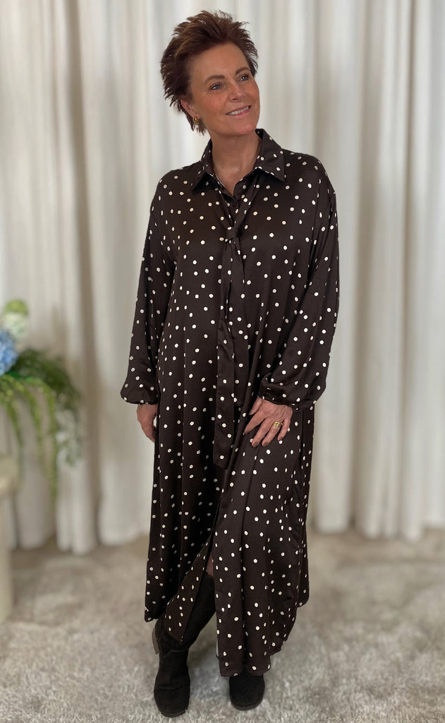 Black Colour Kjole - Valery - Coffee