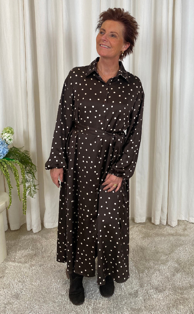 Black Colour Kjole - Valery - Coffee