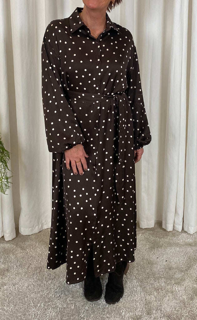 Black Colour Kjole - Valery - Coffee