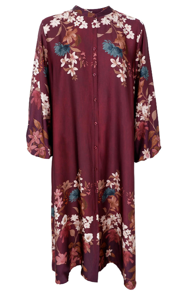 Black Colour Kjole - Zendaya - Plum Flower