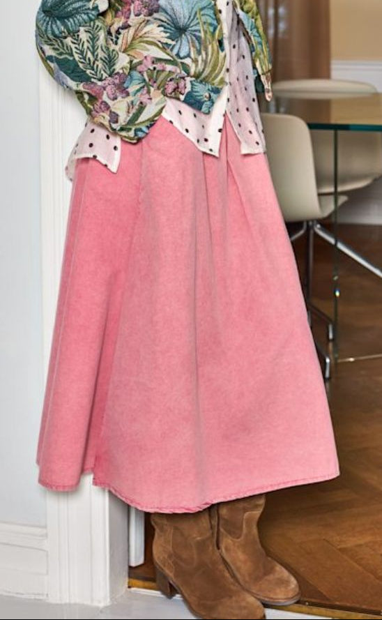 Black Colour Nederdel - Abbie Vintage - Pink