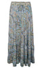 Black Colour Nederdel - Luna Maxi Frill - Blue Garden
