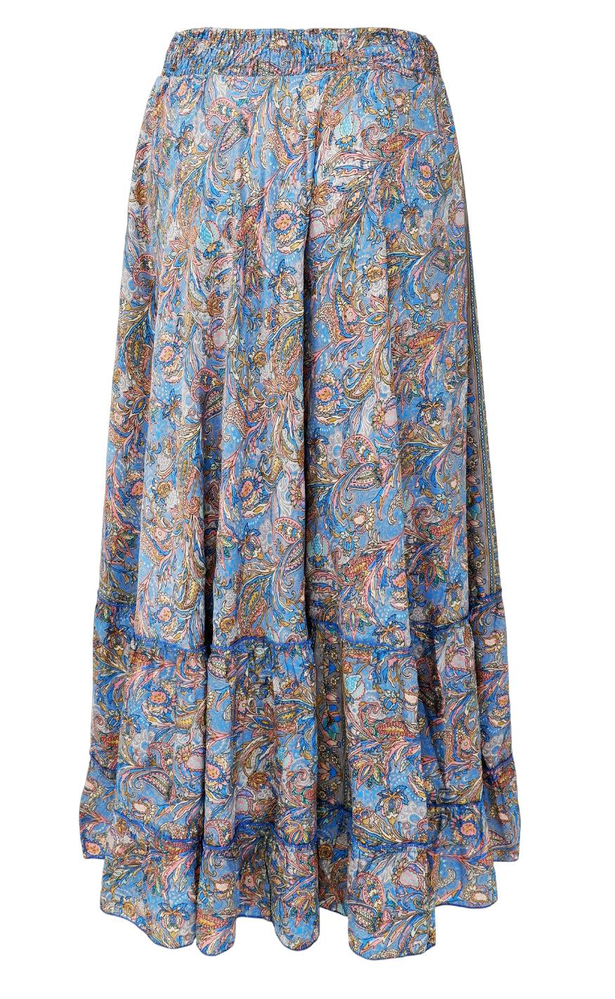 Black Colour Nederdel - Luna maxi Frill - Aqua Tropic