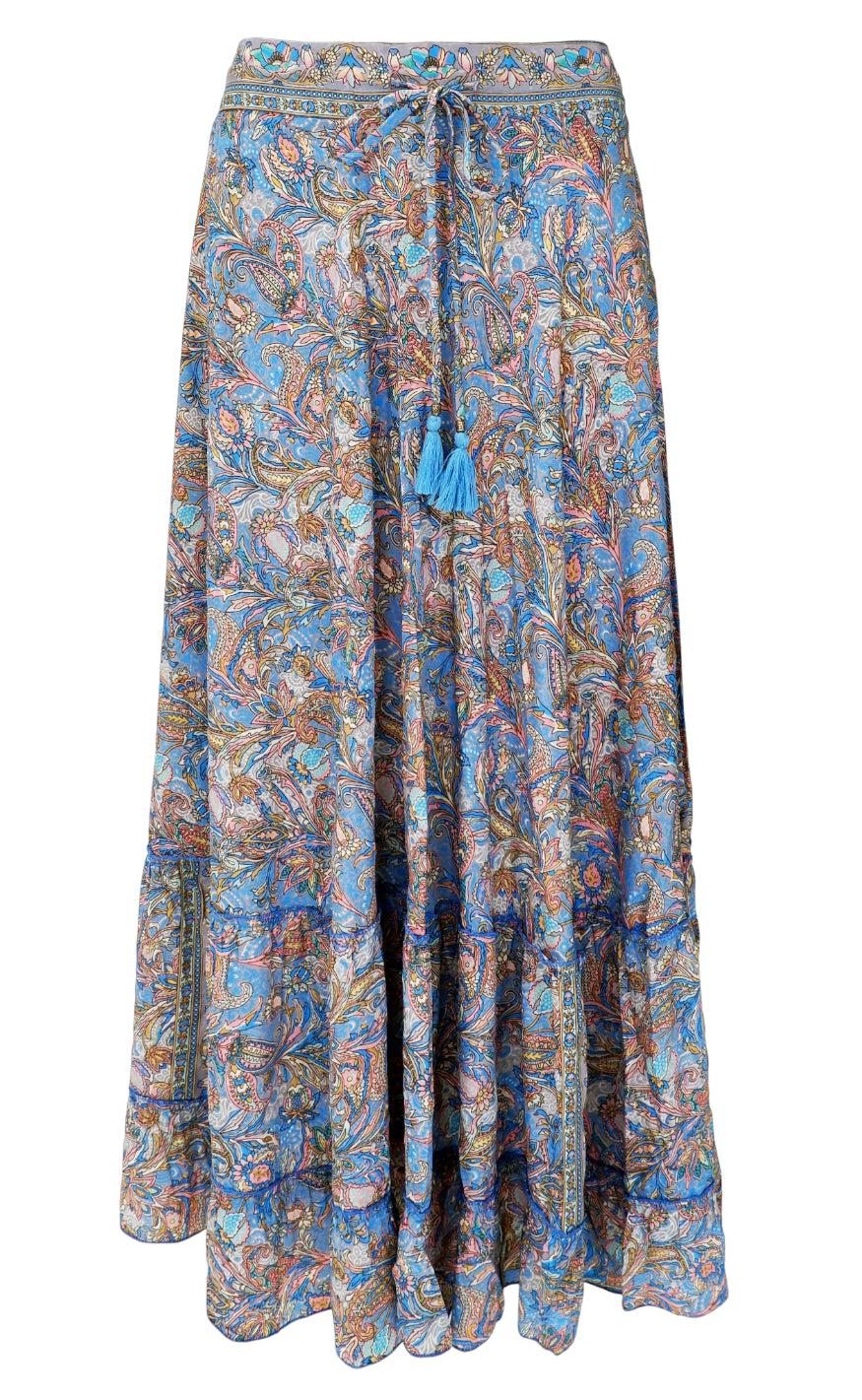 Black Colour Nederdel - Luna maxi Frill - Aqua Tropic