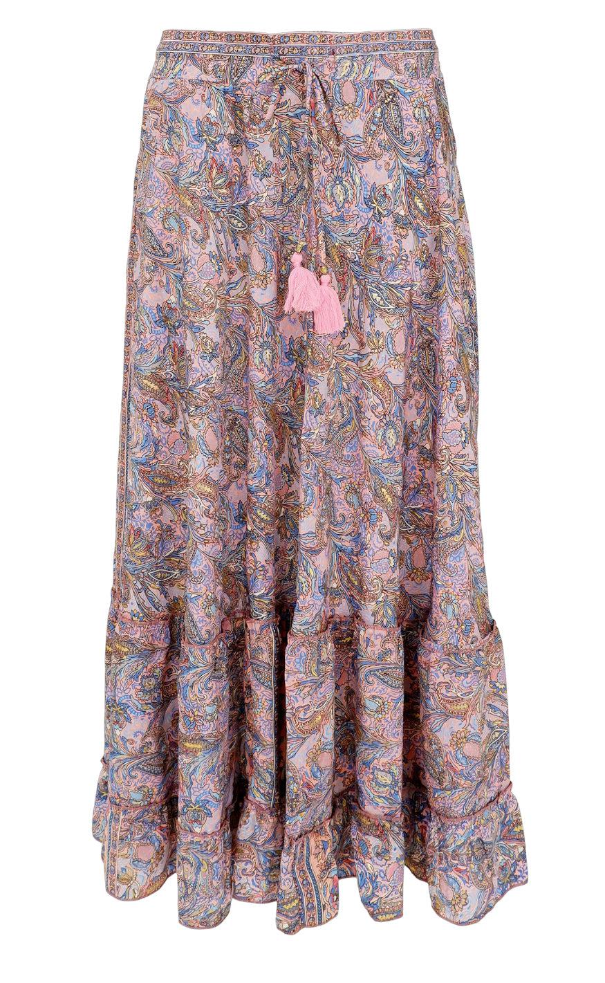 Black Colour Nederdel - Luna maxi Frill - Blush Tropic