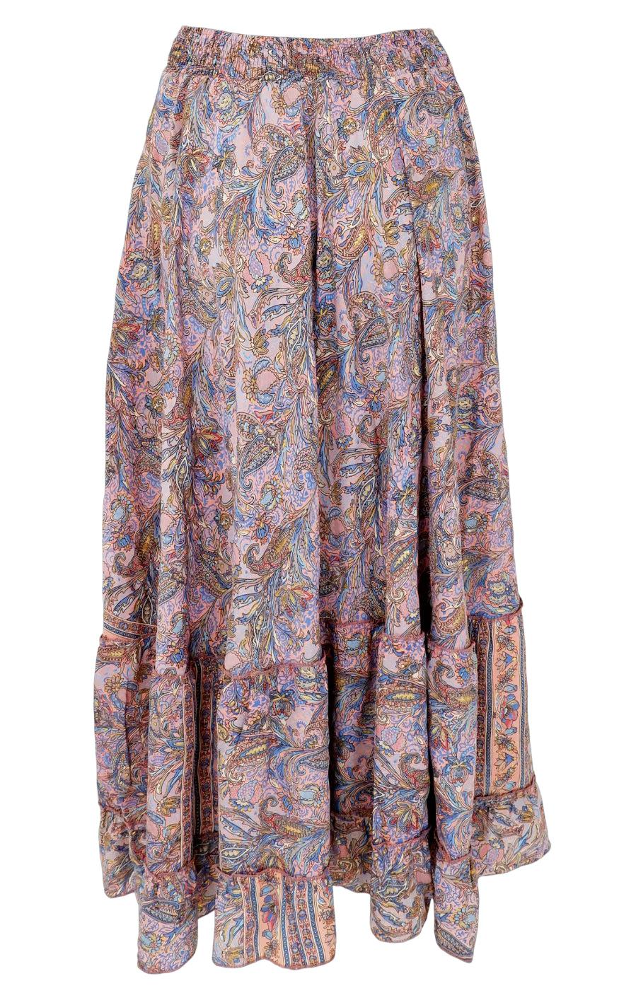 Black Colour Nederdel - Luna maxi Frill - Blush Tropic
