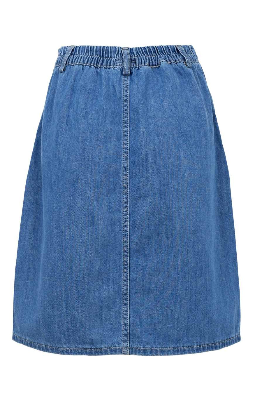 Black Colour Nederdel - Nettie - Mid Blue Wash