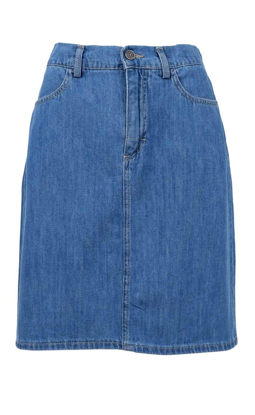 Black Colour Nederdel - Nettie - Mid Blue Wash