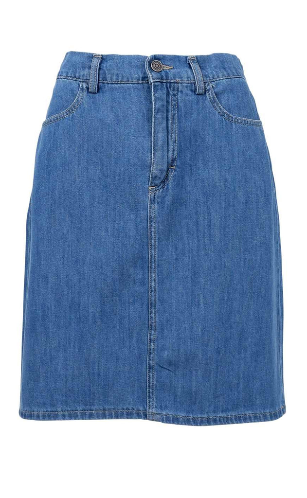 Black Colour Nederdel - Nettie - Mid Blue Wash