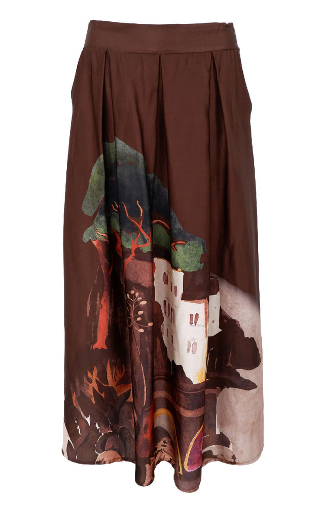 Black Colour Nederdel - Toscana - Coffee