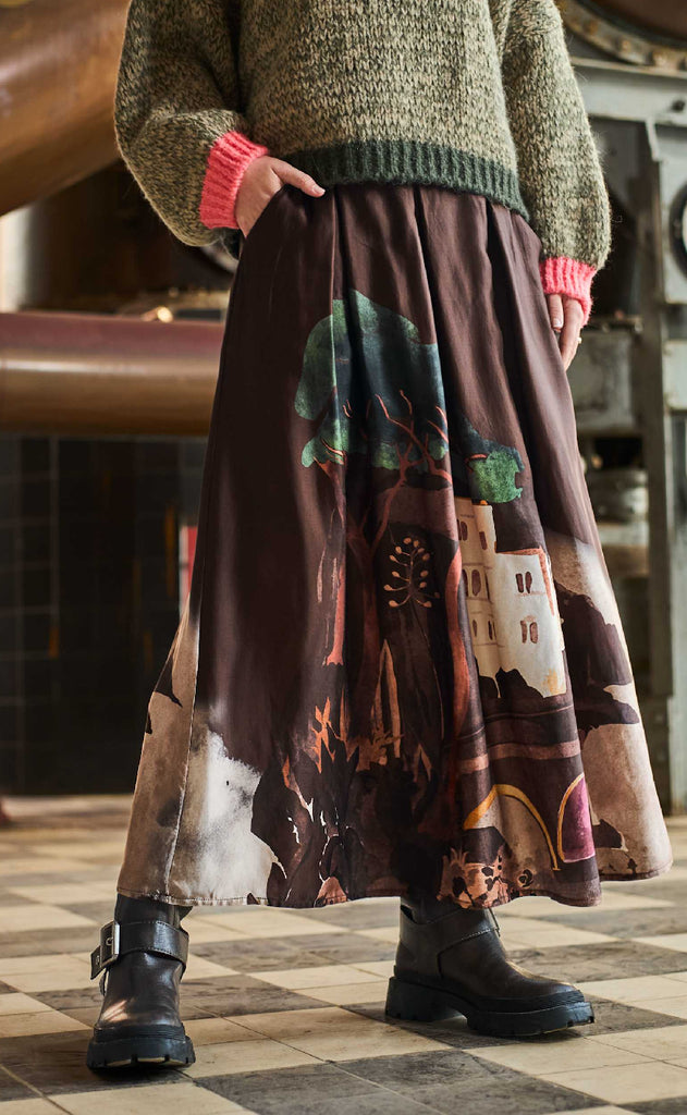 Black Colour Nederdel - Toscana - Coffee