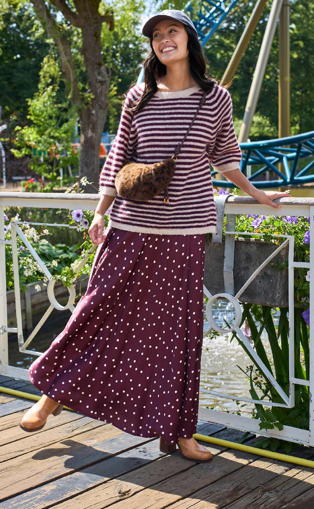 Black Colour Nederdel - Valery - Plum