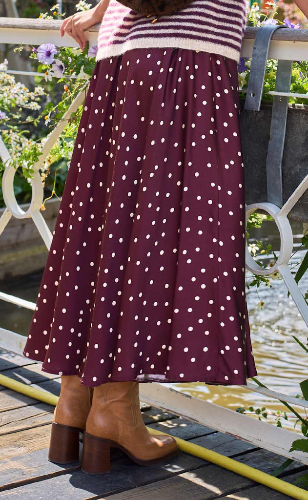 Black Colour Nederdel - Valery - Plum