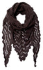 Black Colour Scarf - Siri Knitted - Coffe