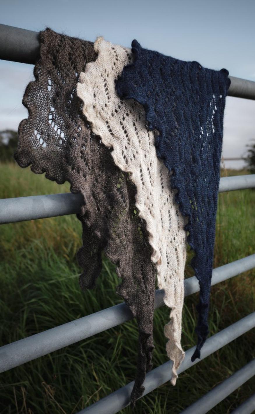 Black Colour Scarf - Siri Mini - Navy