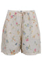 Black Colour Shorts - Melina - Flower