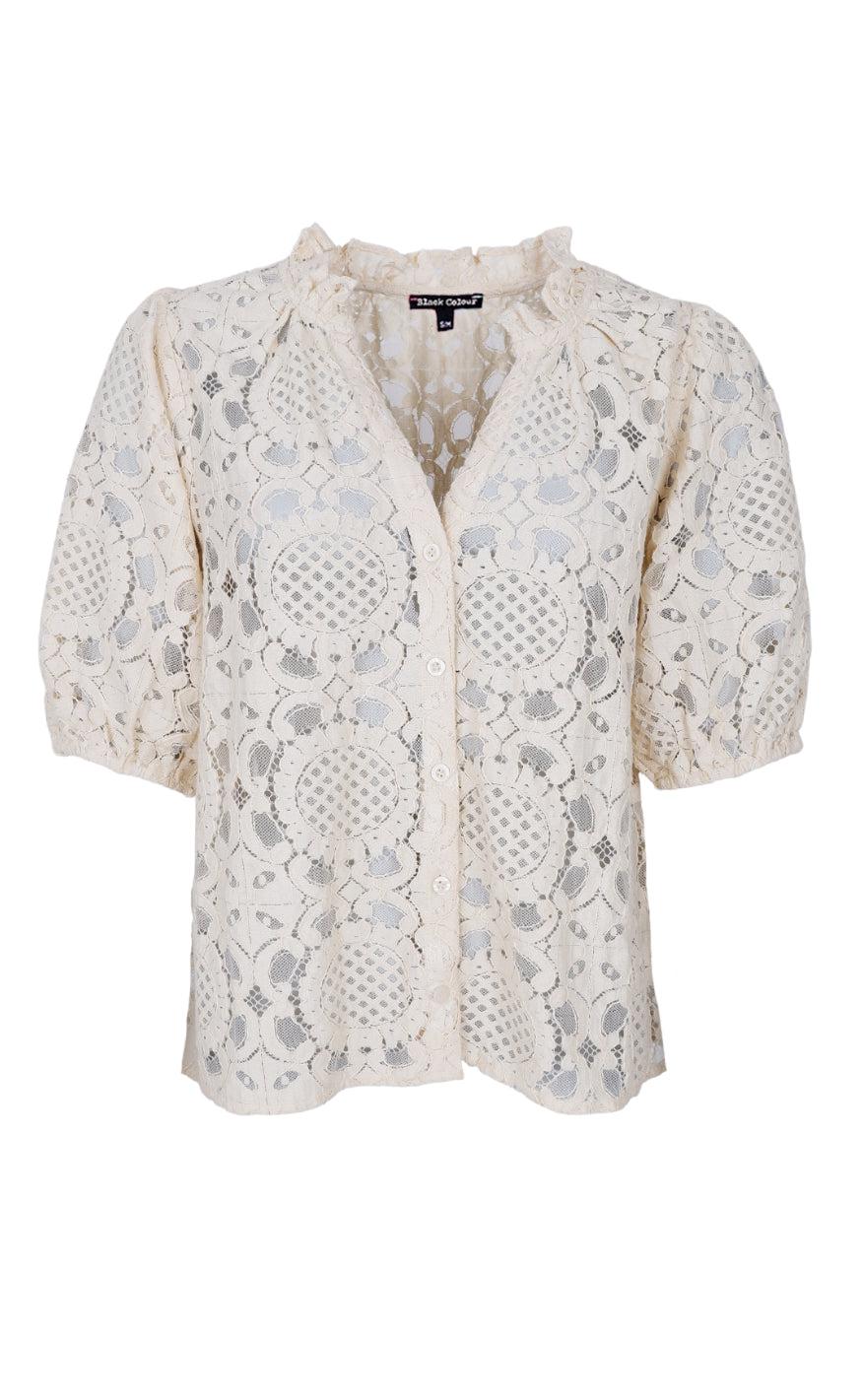 Black Colour Skjorte - Sisi Lace - Creme