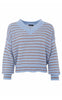Black Colour Strik - Dell Striped - Lt. Blue