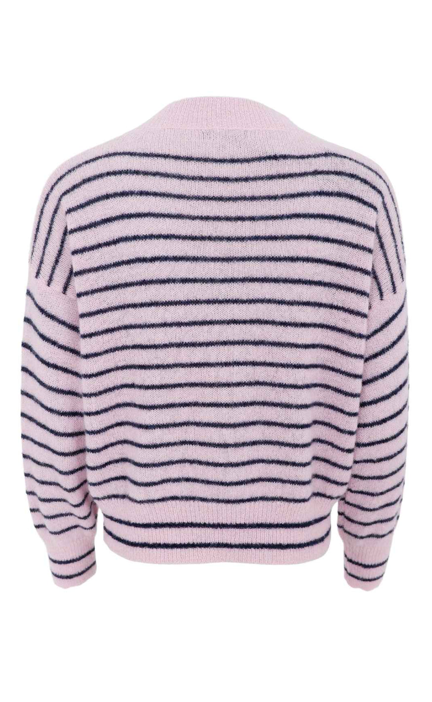 Black Colour Strik - Dell Striped - Rose