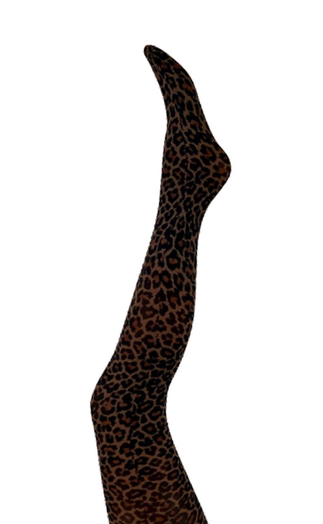 Black Colour Strømpebukser - Alma Leo - Brown Leo