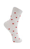 Black Colour Strømper - Love - White w. Red