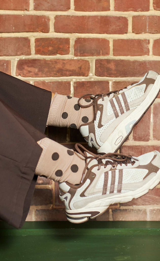 Black Colour Strømper - Maike - Latte Dot