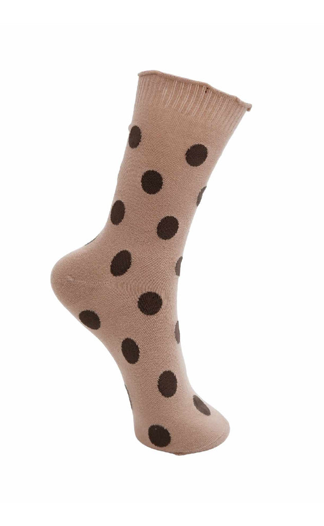 Black Colour Strømper - Maike - Latte Dot