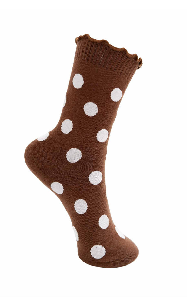 Black Colour Strømper - Maike - Mocca Dot