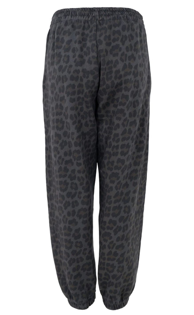 Black Colour Sweatpants - Zelda - Grey leopard