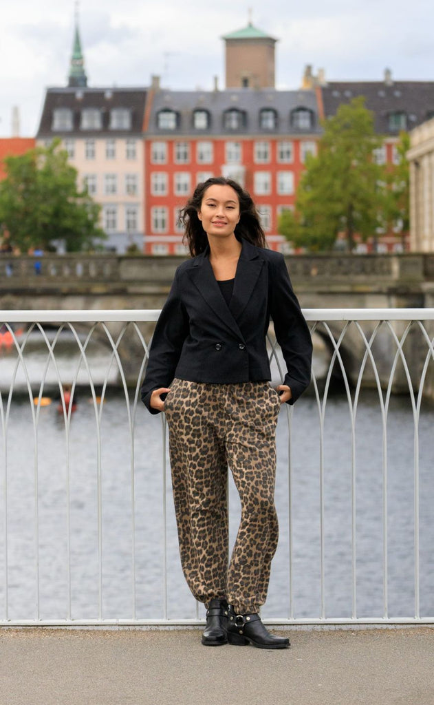 Black Colour Sweatpants - Zelda - Leopard