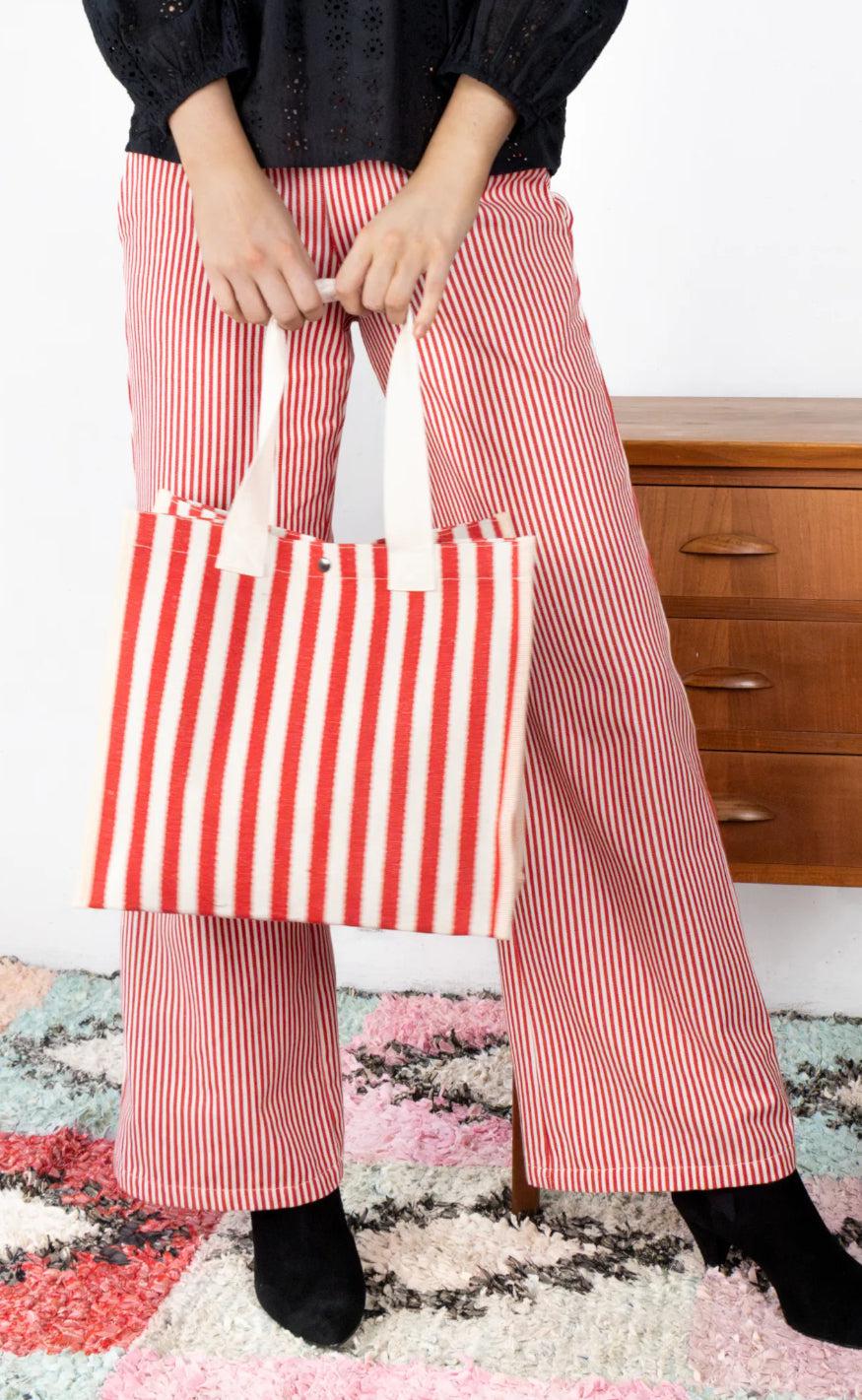 Black Colour Taske - Piper - Red Stripe