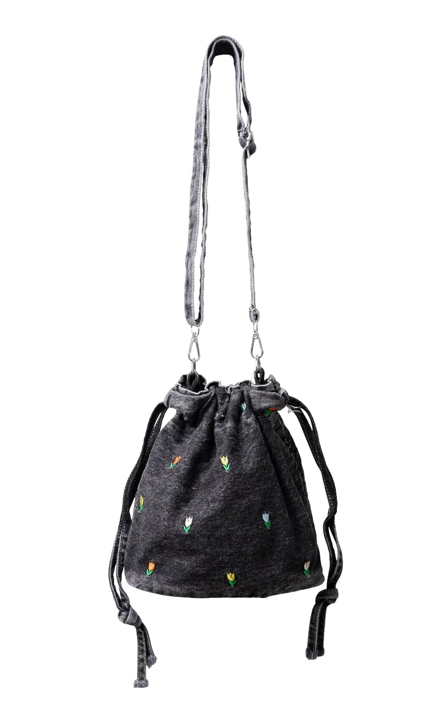 Black Colour Taske - Tulip - Black