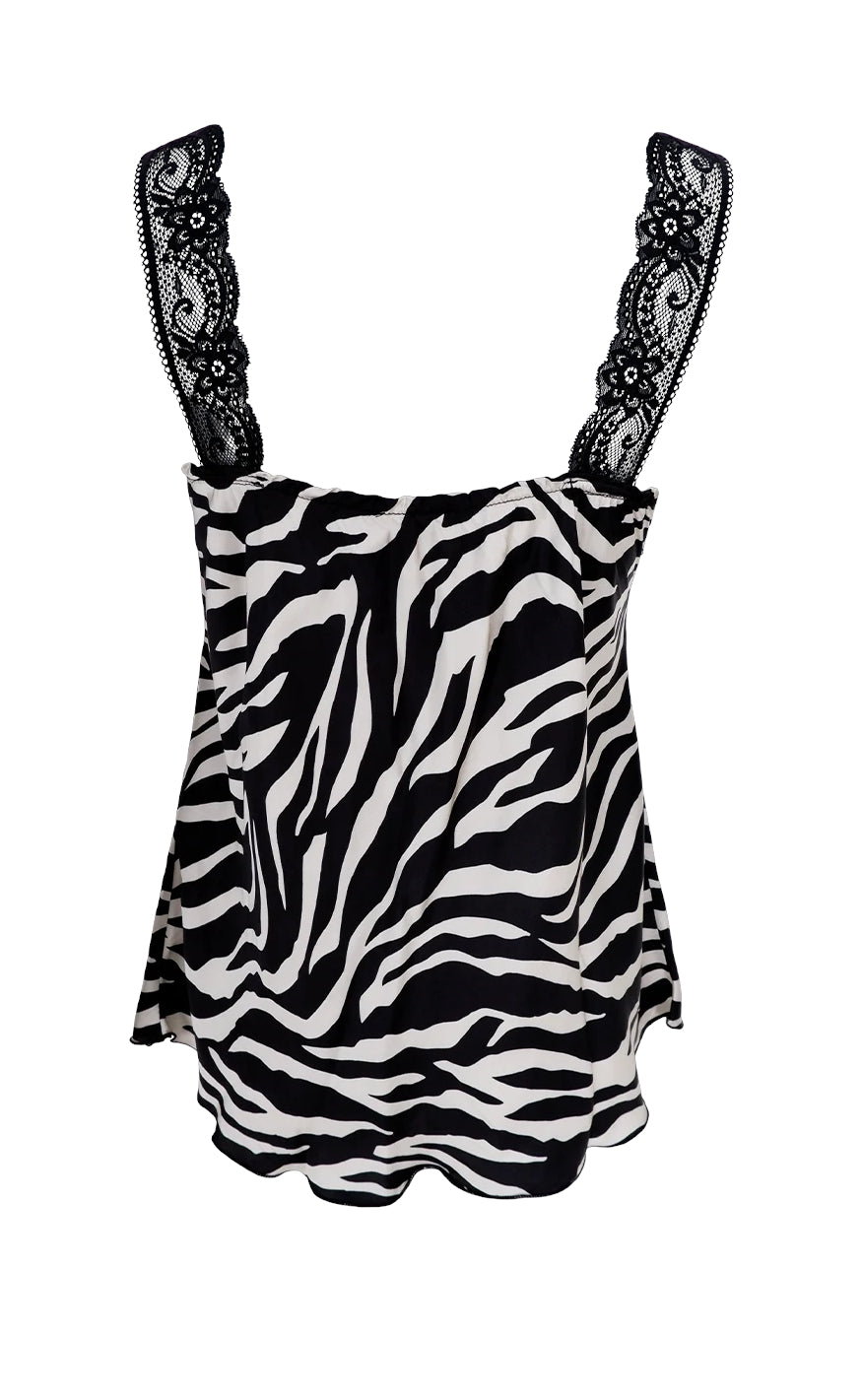 Black Colour Top - Bea - Zebra