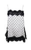 Black Colour Top - Evie Lace - White Dot