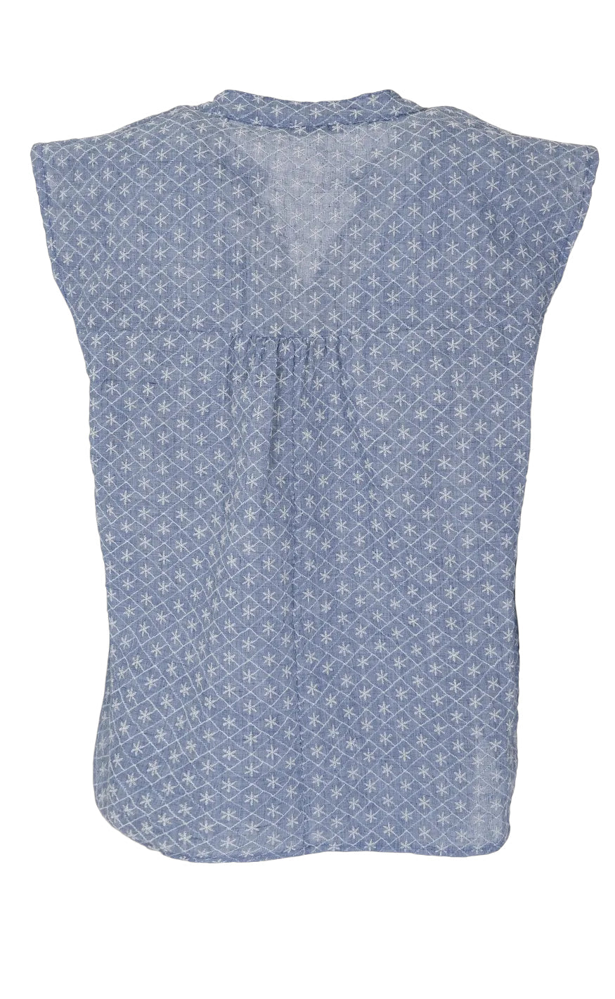 Black Colour Top - Kaya - Lt. Blue